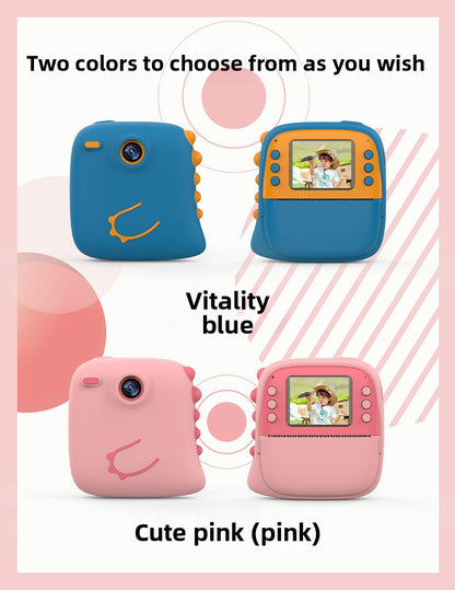 Polaroid Cross-Border HD Photo and Video Children's Camera with Silicone Case Student Children's Print Camera Photo Paper