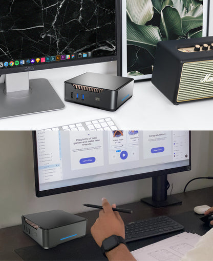 GK3VPLUS/N100 Mini Host N150 Home Office 4K Gaming Micro Portable Computer with Triple Screen Output