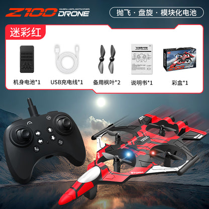 Cross-Border Z100Fighter Four-Channel Suspension Four-Axis Drone Altitude Hold Roll Stunt Gyro Light Aircraft Low Price