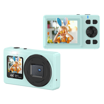 Cross-Border4K HD Student Digital Camera Small Dual Screen Home Travel Portable Entry-Level Children's Digital Camera