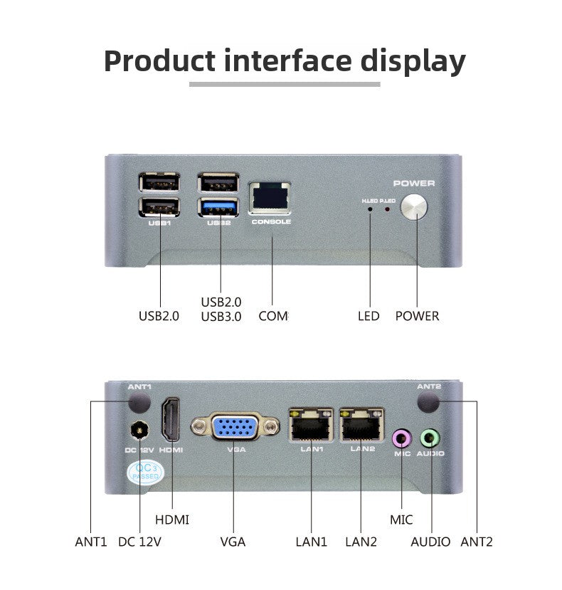 Industrial Control N39 Mini-Host Dual Gigabit Network Port Industrial Control Machine Small Host Quad-Core J1900 Thin Client