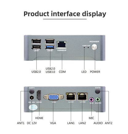 Industrial Control N39 Mini-Host Dual Gigabit Network Port Industrial Control Machine Small Host Quad-Core J1900 Thin Client