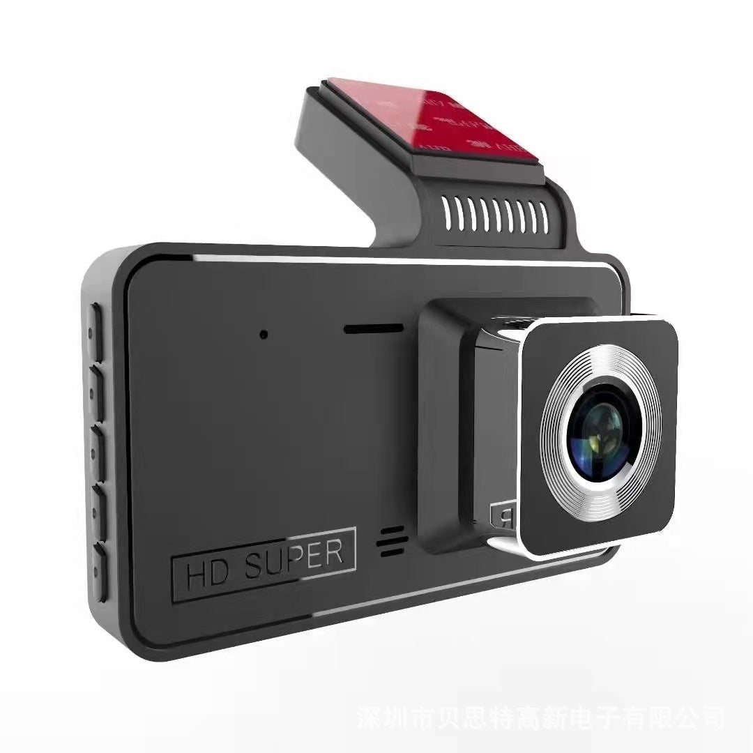 Hd4Inch2.5D Touch Control Front and Rear Dual Recording Car Camera DVR24Hourly Parking Monitoring1080P Driving Recorder