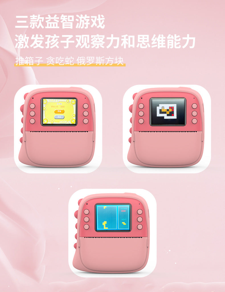 Polaroid Cross-border high-definition photo and video children's camera Student and children's printing camera with silicone case and photo paper