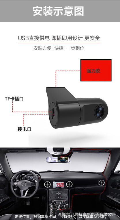 WIFI Direct Connection Lipstick Camera Recorder Starlight Night Vision140Wide Angle1080P High-definition Dash Cam