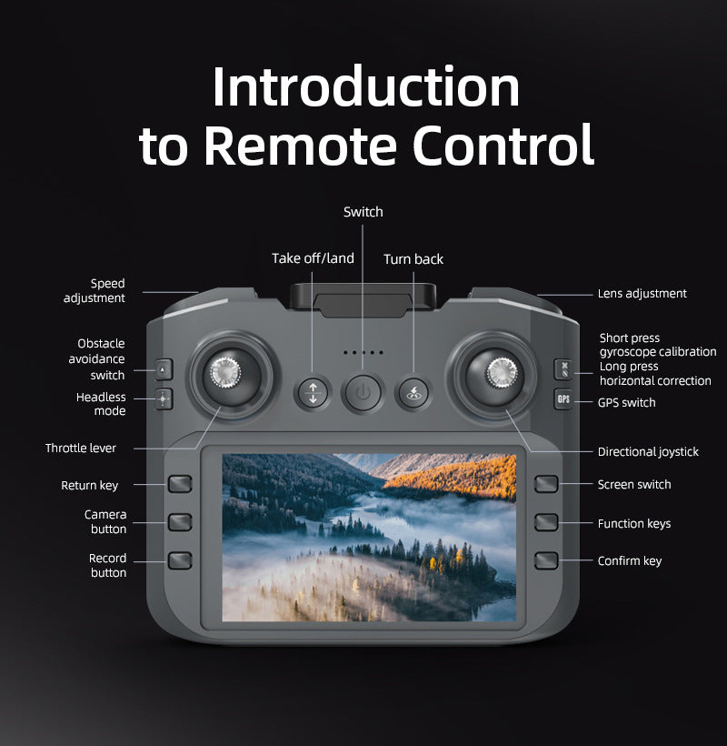 Cross-Border LF669Drone remote control with screen brushless motor HD aerial photography GPS Intelligent Positioning Remote Control Drone