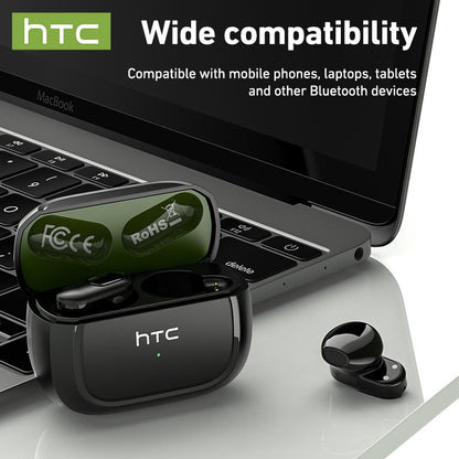HTC NE51 Wireless Earbuds Bluetooth 6.0 Earphones Waterproof Wireless Earphones, Sports, Study and Audio Calls | Built in Microphone In Ear Earbuds, Gaming Bluetooth Headphones