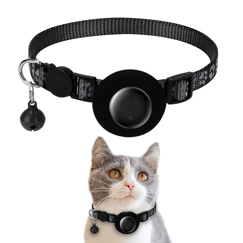 Pet Cat Tracking Collar Only iOS Compatible Apple Find My Locator Footprint Reflective Collar