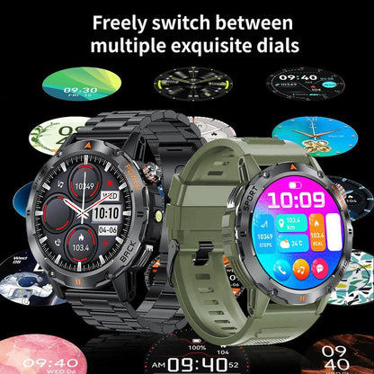 Men's Fashion Full Touch Round Smart Watch, Fashion Digital Watch with Multiple Sports Modes, Sports Fitness Smart Watch for Android iOS, Durable Gadget Watch, Gifts for Boyfriend