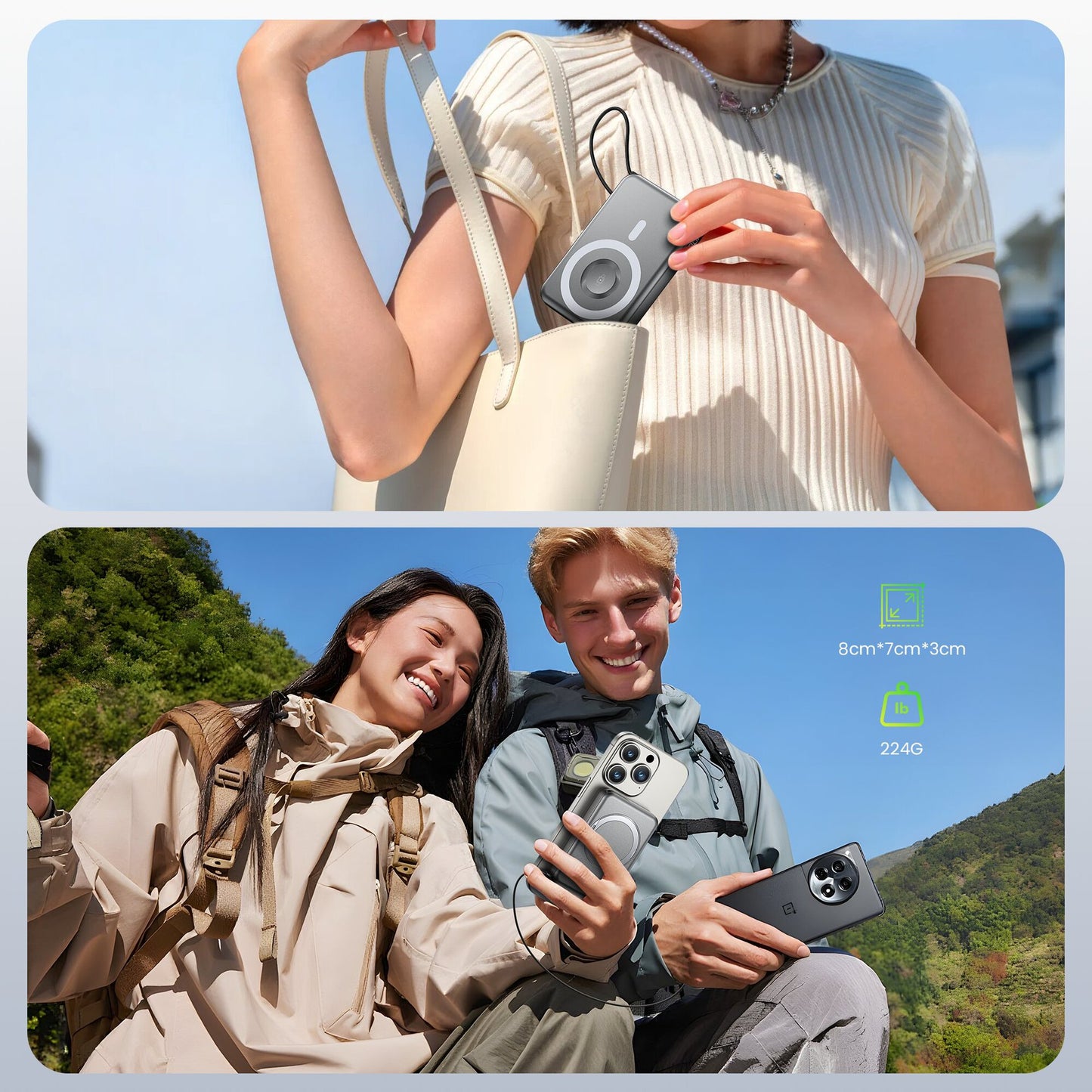 Magnetic power bank ultra-thin compact portable suitable iphone Wireless Fast Charging Apple Super Large Capacity Power Bank