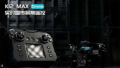 Cross-Border K12MAX Drone with screen control, optical flow positioning, quadcopter with brushless motor, remote control airplane toy