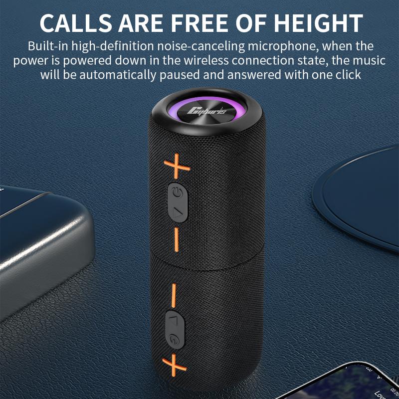 Cyboris springtok  S10 2 in 1 Portable Split Bluetooth speaker Portable subwoofer, 20W High Volume Stereo, IPX6 Waterproof, Smartphone Audio Cyber Black