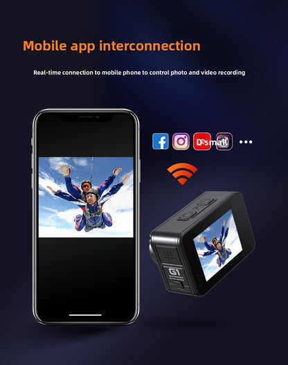 6K Sports Camera Anti-Shake Bare Camera Waterproof Outdoor Cycling Shooting Diving Fishing Sports Camera Cross-Border New Model