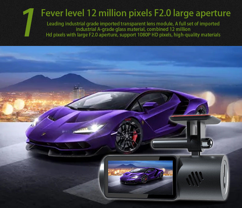 Cross-border HD Dash Cam wifi Mobile Phone Interconnection Starlight Night Vision Dual Lens Car Mount DVR Driving Record