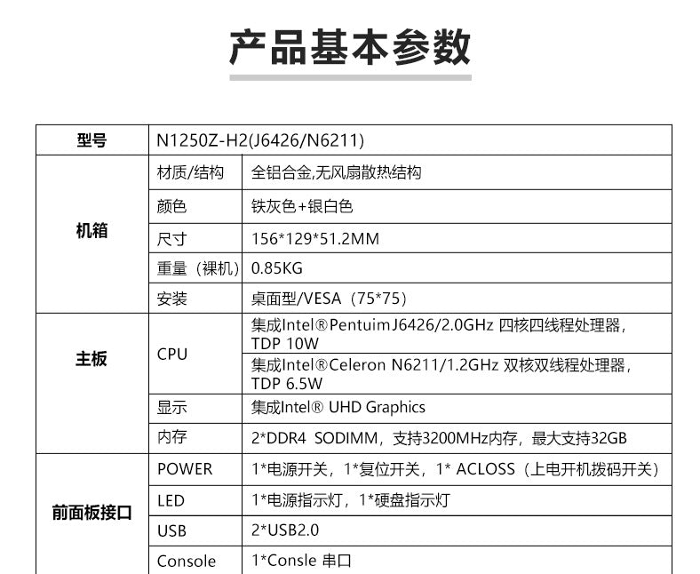 Industrial Control Dual Network J6426 Industrial Computer Small Host N6211 Dual HDMI Thin Client NUC Mini Host