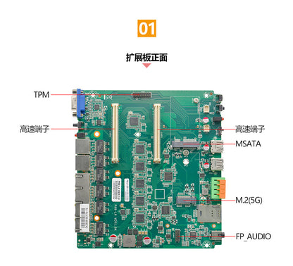 Industrial Control P6760F-L6 Embedded N97 Mini Industrial Computer 6 Network 4 Serial Multiple Network Ports Vision Industrial Computer