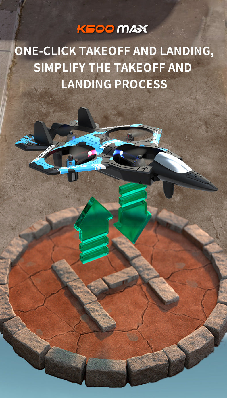 Cross-Border K500Max Fighter Four-Channel Suspension Four-Axis Drone Altitude Hold Roll Stunt Lighting Aircraft Low Price
