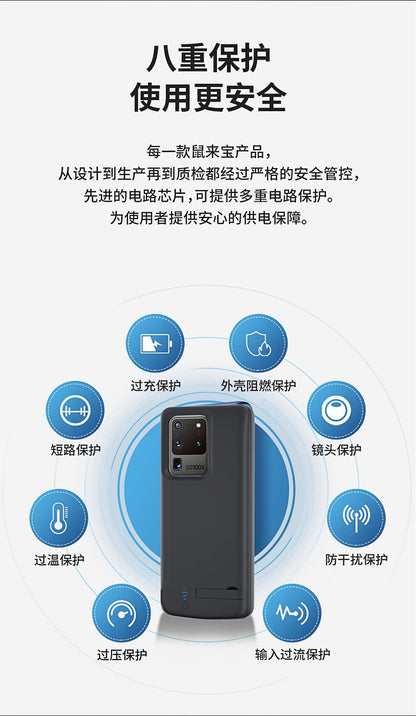 Applicable to Samsung S23/S24/S25ultra Back Clip Battery Power Bank plus Fully Soft Silicone Wireless Charger