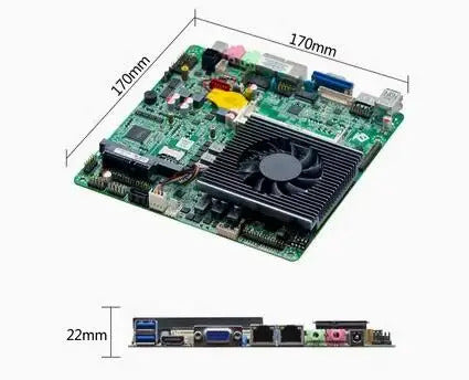 i5-6360u i7-6660u Mini-ITX Motherboard 6th Core Intel CPU IPC SBC Embedded Ultra-thin Mainboard with 6COM 2LAN DC12V DDR3L 8USB