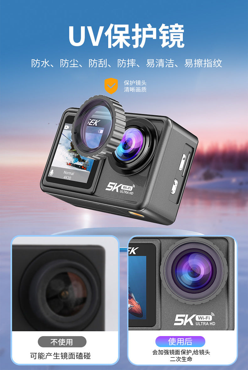 5k Action Camera Cross-border new sports camera Waterproof and anti-shake touch HD camera customization