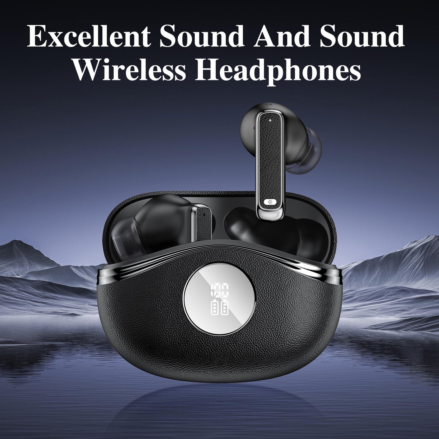 AI Voice Translation Bluetooth Earbuds Private Model Leather Lychee Texture Simultaneous Translation Bluetooth Earbuds Wireless TWS Earbuds