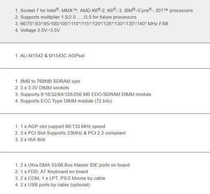 GA-5AA 586  100%OK Original 586 IPC Mainboard GA-5AA industrial motherboard with socket 7 CPU VGA 3*PCI 2*ISA IPC Board