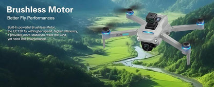 2025 NEW GPS Drone with 4K UHD EIS Camera, 5G WiFi FPV RC Quadcopter with Brushless Motors, Optical Flow Positioning, Obstacle Avoidance, Auto Return