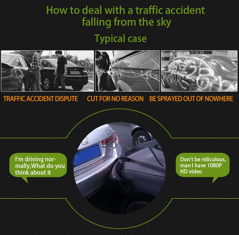 Cross-border HD Dash Cam wifi Mobile Phone Interconnection Starlight Night Vision Dual Lens Car Mount DVR Driving Record