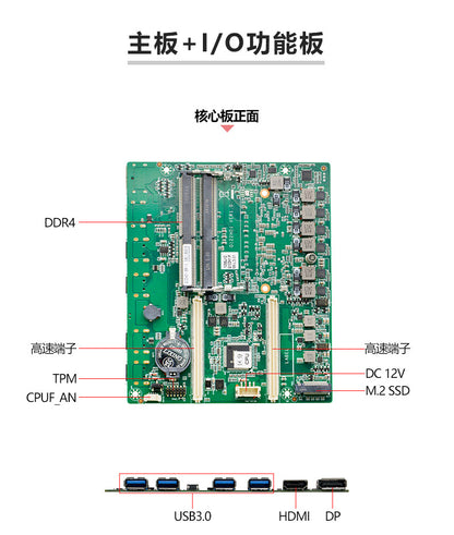 G3060S-G16 Embedded Industrial Computer 8-Input 8-Output GPIO Industrial Computer Machine Vision Industrial Control Host