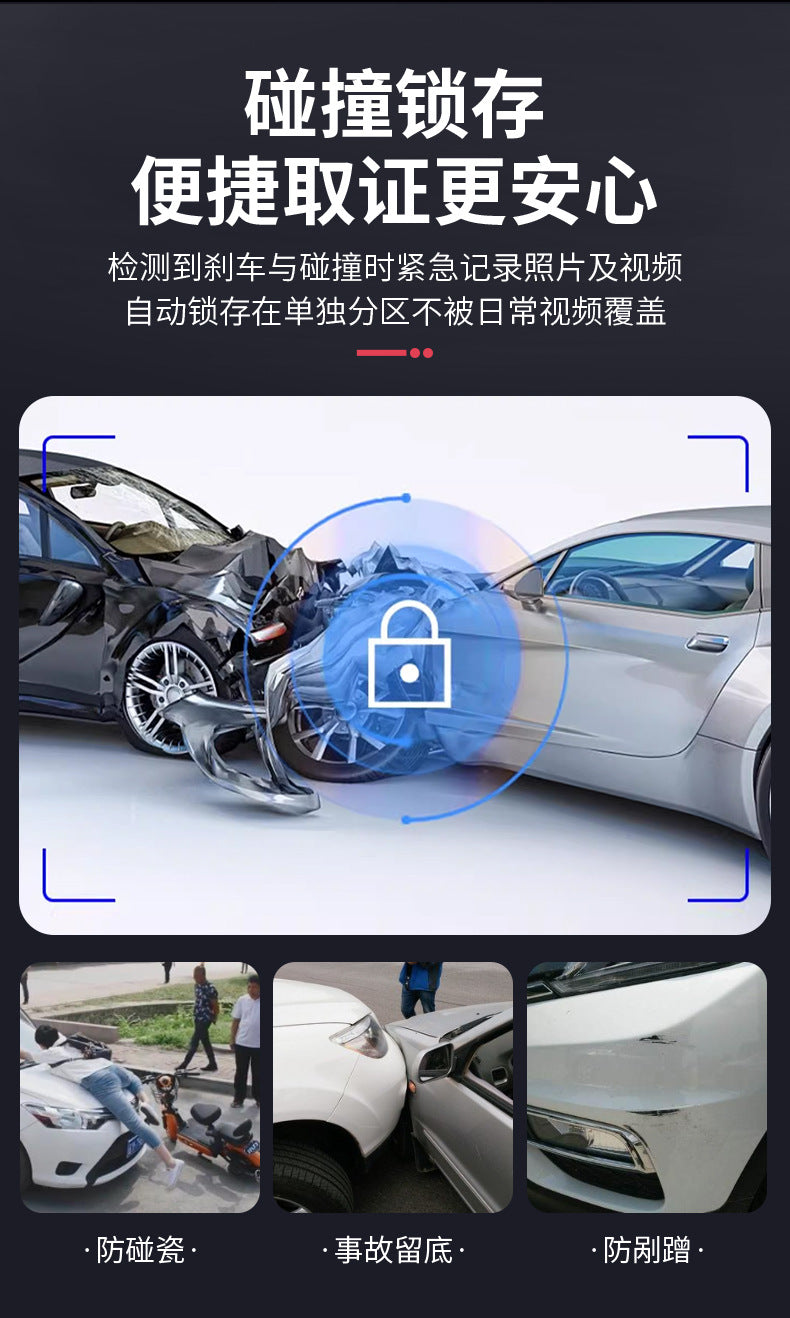 2025Cross-Border4K High-definition Dash Cam wifi Mobile Phone Interconnection Starlight Night Vision Dual Recording Car Mount DVR Four Records