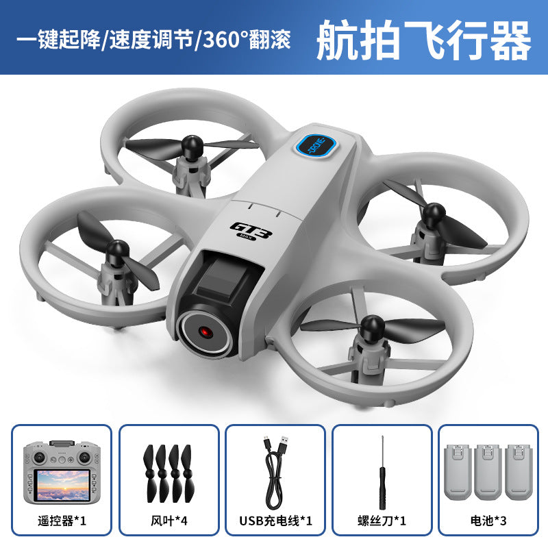 Cross-Border GT3Drone Remote Control with Screen Optical Flow Positioning Electric Lens Quadcopter Remote Control Aircraft Toy