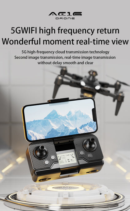 Cross-Border AE16Drone Laser Obstacle Avoidance Drone GPS Satellite Positioning Four Lens Brushless Quadcopter