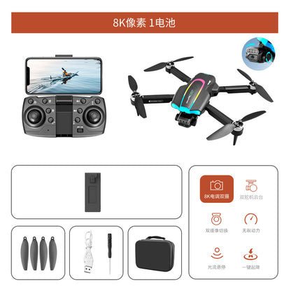 XT105Drone Obstacle Avoidance Dual Servo Aerial Photography Quadcopter Brushless Motor Remote Control Aircraft Drone Cross-Border