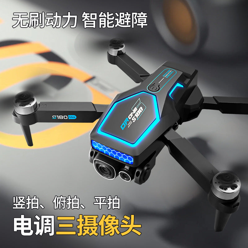 Cross-Border S180Drone Aerial Photography Electric Lens Obstacle Avoidance Brushless Motor Optical Flow Remote Control Aircraft Toy drone
