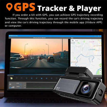 Driving Recorder4K Ultra HD Night Vision2025New wireless car-mounted dual-camera front and rear360Panoramic View