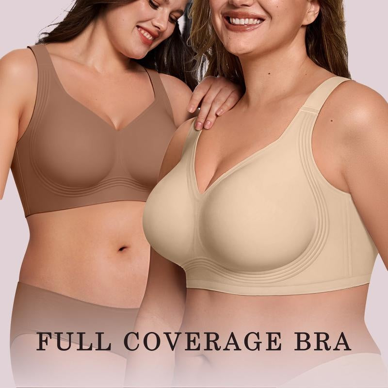 Women Wirefree Bras for Women Full Coverage No Underwire Everyday Bras Comfortable Wireless Padded Bras