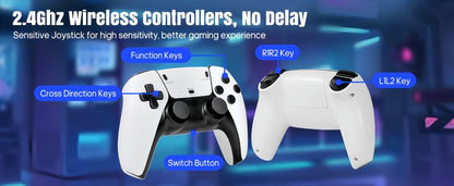 2025 Upgrade Retro Game Console Stick Pro,20000+ Games,Plug and Retro Play Video Games for TV,4k Hdmi Output Game Stick,Retro Game Stick(Whtie64GB) super  nes