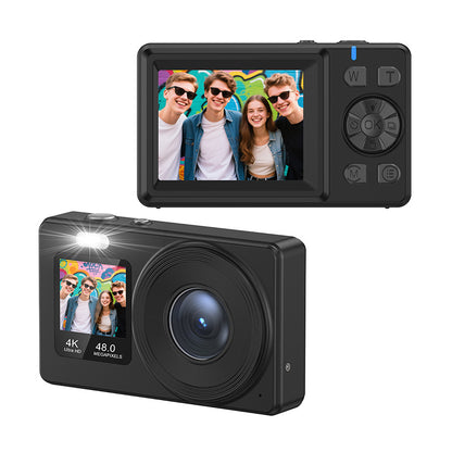 Cross-Border4K HD Student Digital Camera Small Dual Screen Home Travel Portable Entry-Level Children's Digital Camera