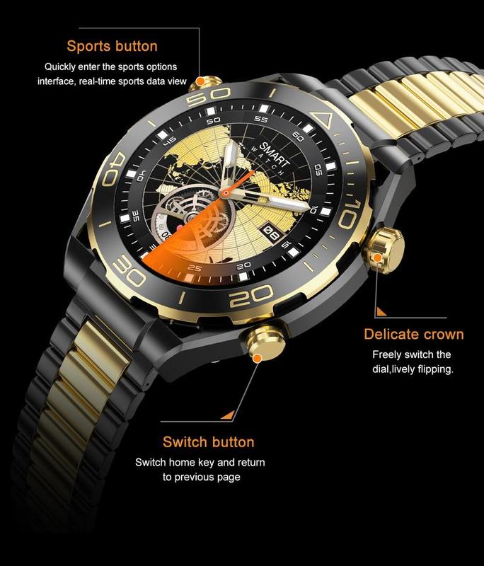 2025 NEW Extraordinary Master Smart Watch Men AMOLEDHD Screen GPS Bluetooth Call for lP68 Waterproof Watches Blood Sugar Wearable Monitor