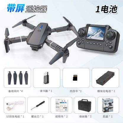 Cross-Border E88/E99D Screen-Controlled Drone with Lights, Foldable Dual Camera, Optical Flow Aerial Photography, Remote-Controlled Aircraft, Quadcopter