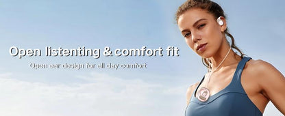 ZIHNIC S09 Wireless OWS Headphones，Bluetooth Open Ear earphones with Minc，Long Battery Life，Wireless Earbuds Headset Portable earbuds