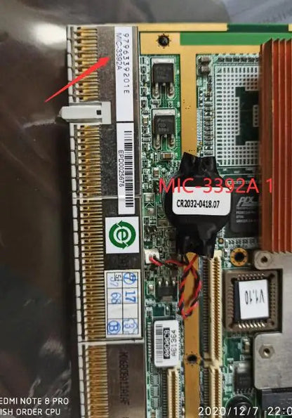 MIC-3392A 100% Test OK Original CPCI Machine Embedded Motherboard 1U CPU Board Industrial Mainboard  MIC-3392 with CPU RAM HDD