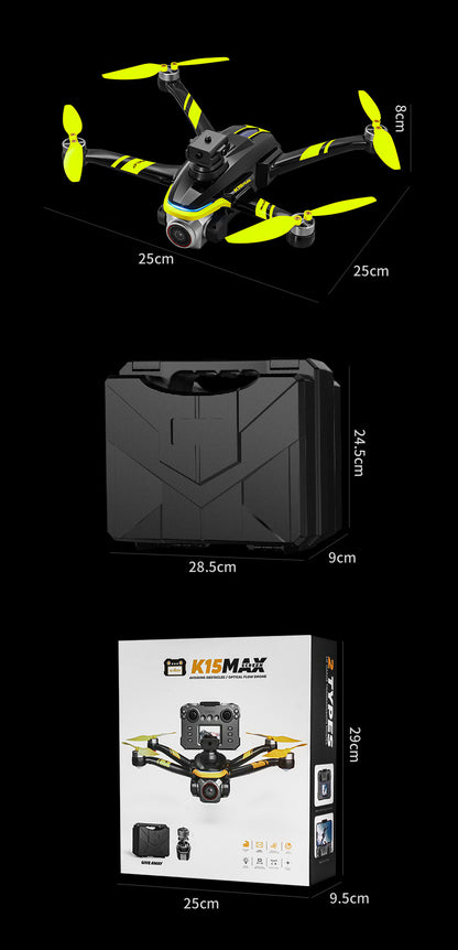 Cross-Border K15Drone remote control with screen brushless long battery life remote aircraft with obstacle avoidance High-Definition Aerial Drone