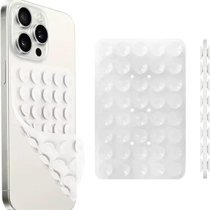 Silicone Suction Cup Phone Case Mount, 1 Count Double Sided Phone Holder Mount, Hands-Free Strong Grip Holder for Selfies and Videos, Phone Accessories