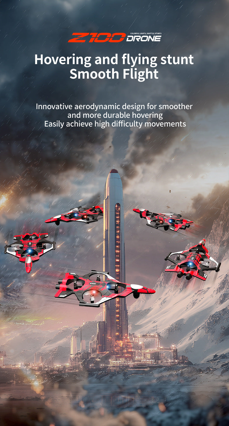 Cross-Border Z100Fighter Four-Channel Suspension Four-Axis Drone Altitude Hold Roll Stunt Gyro Light Aircraft Low Price
