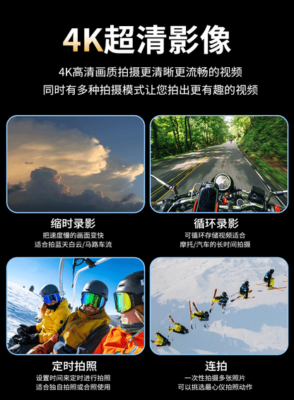 Cross-Border4k Action camera anti-shake HD touch wifi Ultra-long battery life outdoor shooting diving cycling recorder