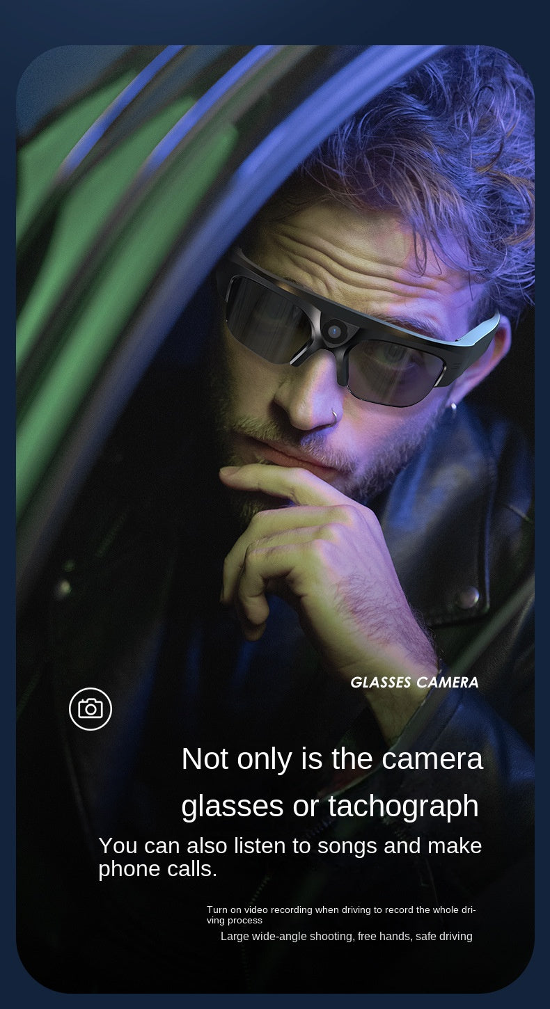 New Anti-Blue Light Audio Wireless DV Sports Camera Running Cycling Music Listening Smart Bluetooth Glasses Headphones