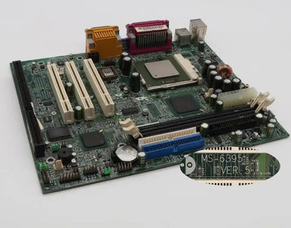 MS-6395 VER:5 100% OK Original 810 810T IPC motherboard  ISA Mainboard With VGA 3*PCI VGA LPT 1*ISA Slot CPU Industrial Board