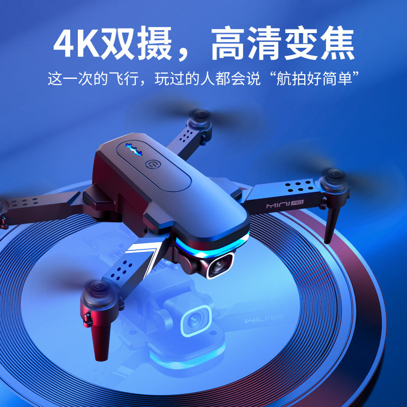 Cross-Border KY910Mini Folding Drone4K High-definition dual-camera aerial photography quadcopter with altitude hold remote control aircraft