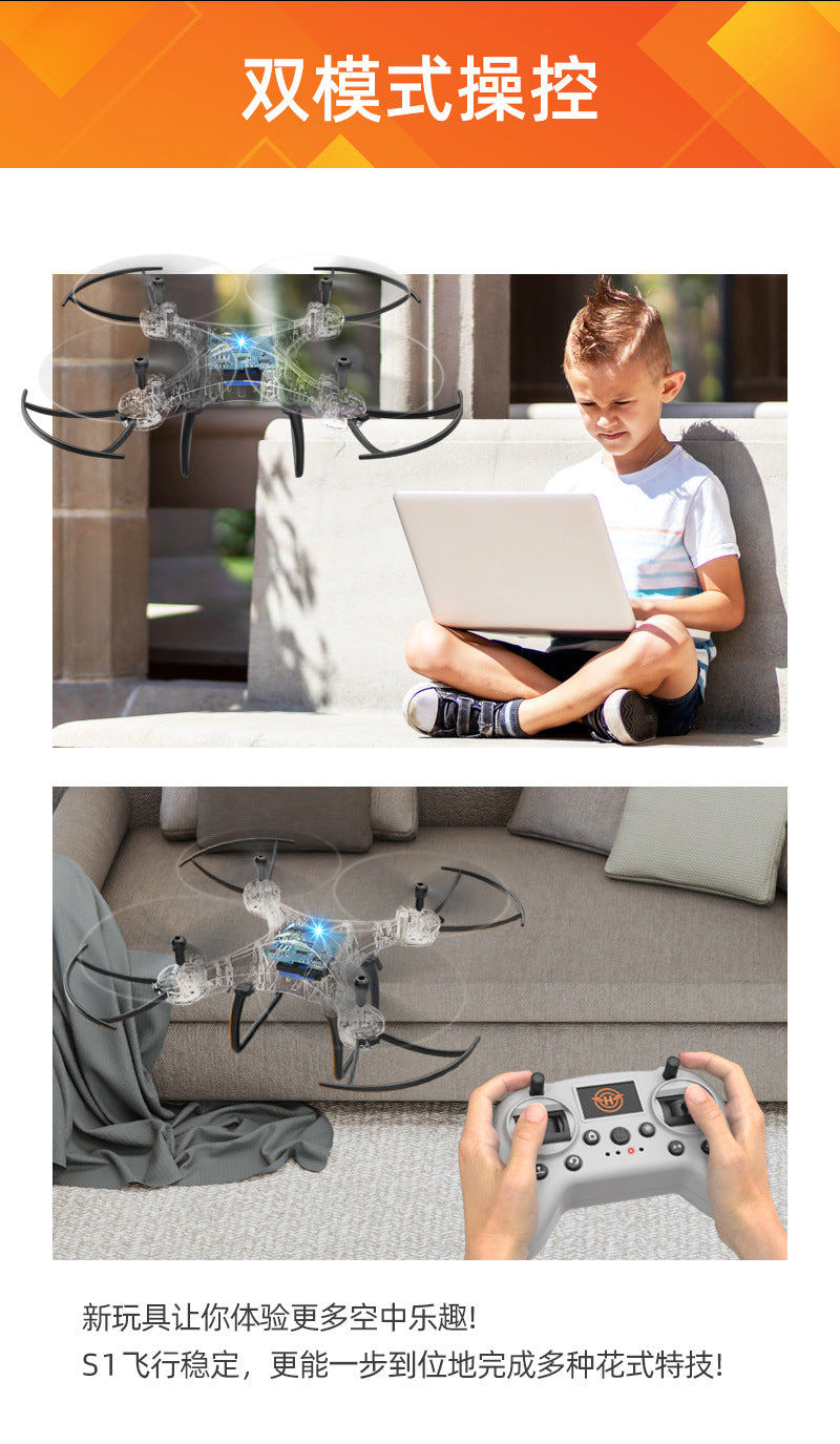 Educational Drone S1Teaching Course Computer Controlled Graphical Programming Quadcopter Remote Control Model Aircraft